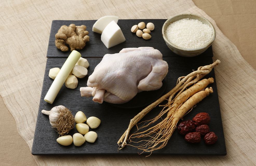
Common ingredients in Samgyetang